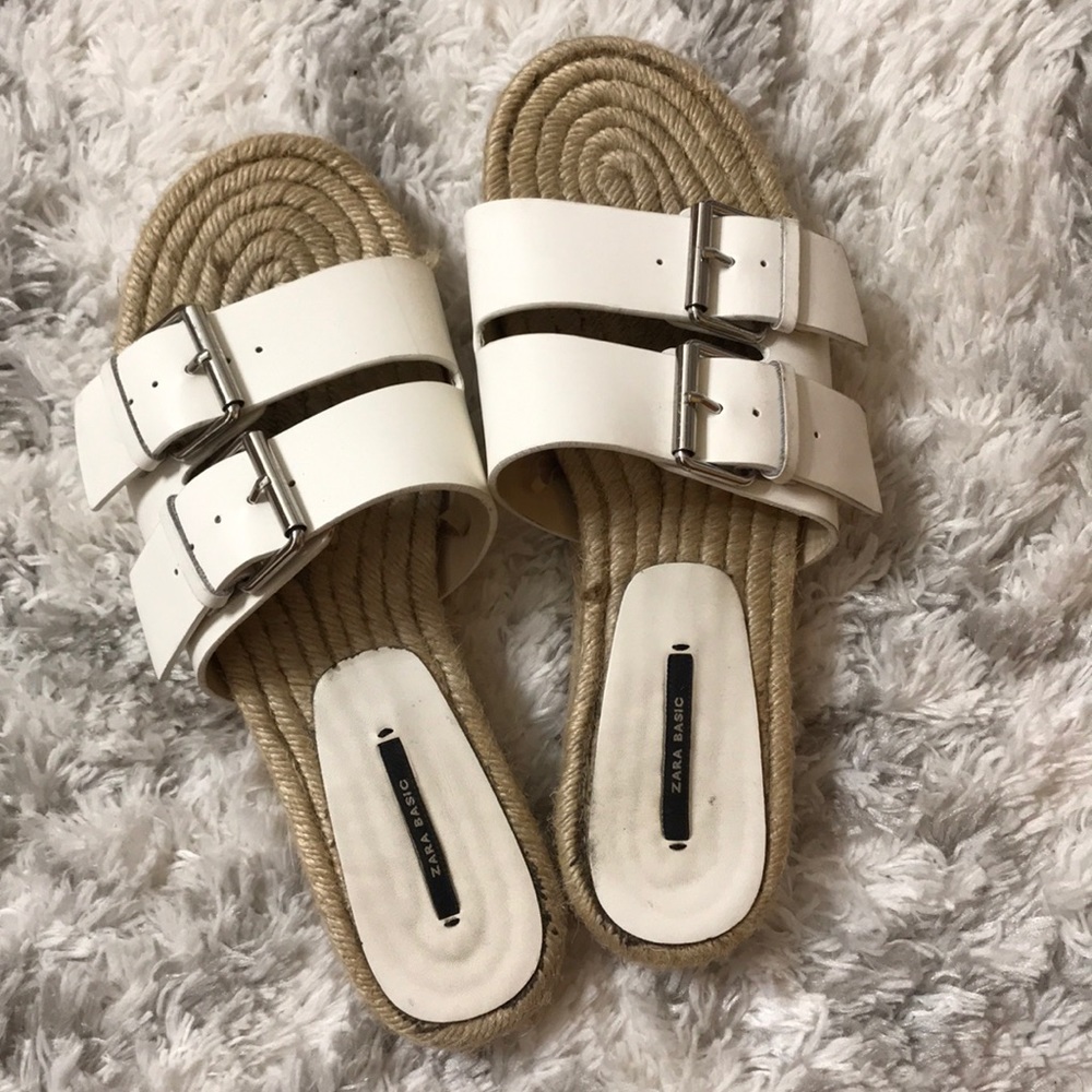 Zara leather platform sandals!!